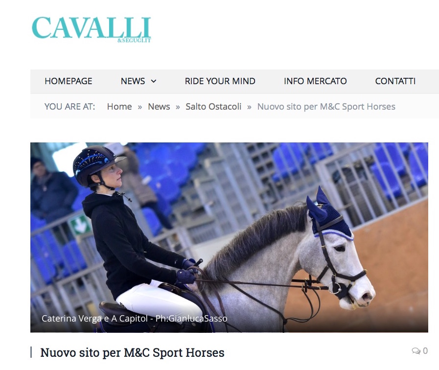 Cavalli&Segugi parla di M&C Sport Horses.